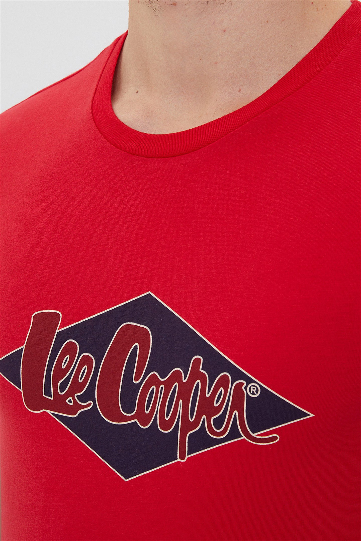 Lee Cooper Logons Erkek Bisiklet Yaka T-Shirt Haki. 5