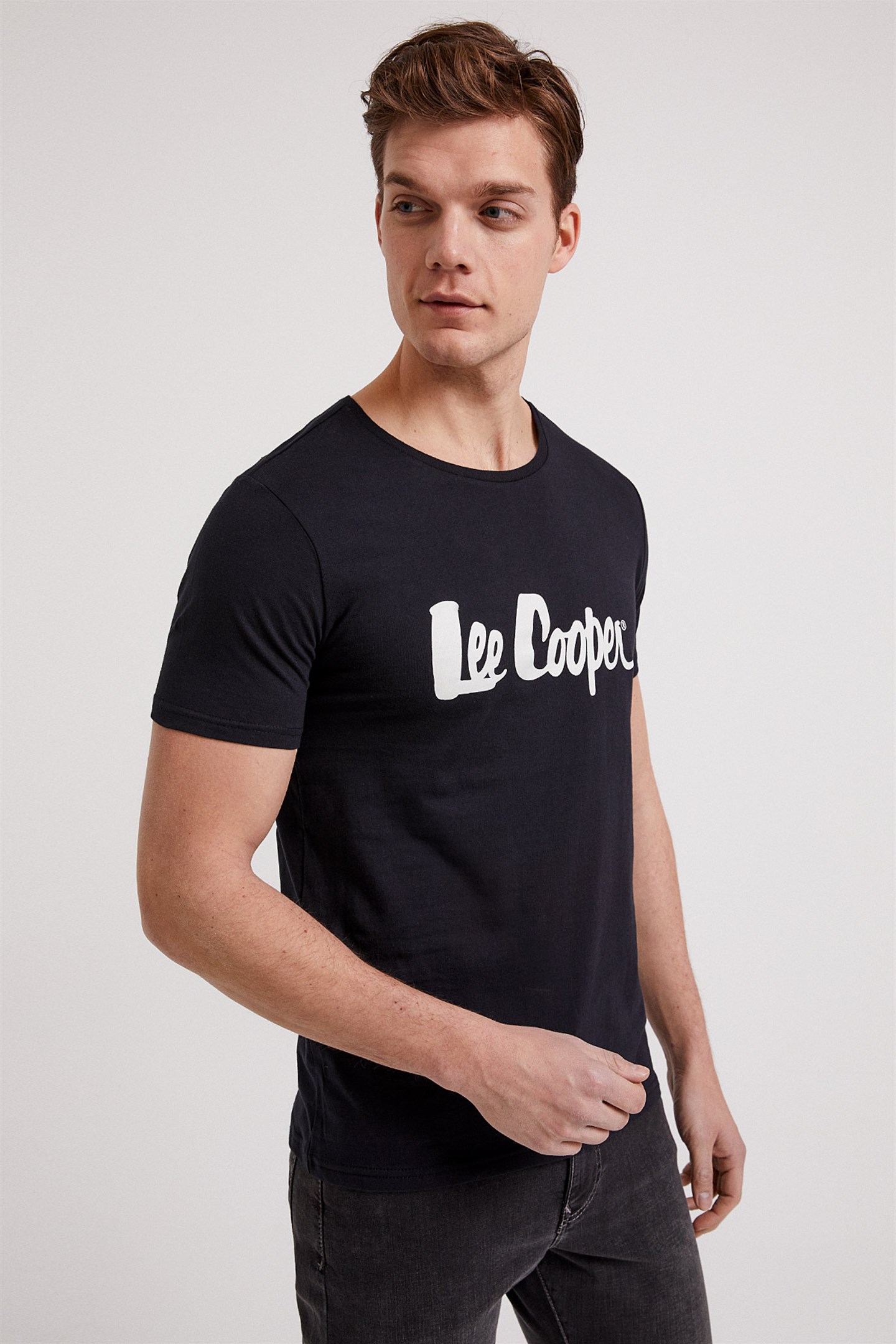 Lee Cooper Londonlogo Erkek Bisiklet Yaka T-Shirt Beyaz-K. 3