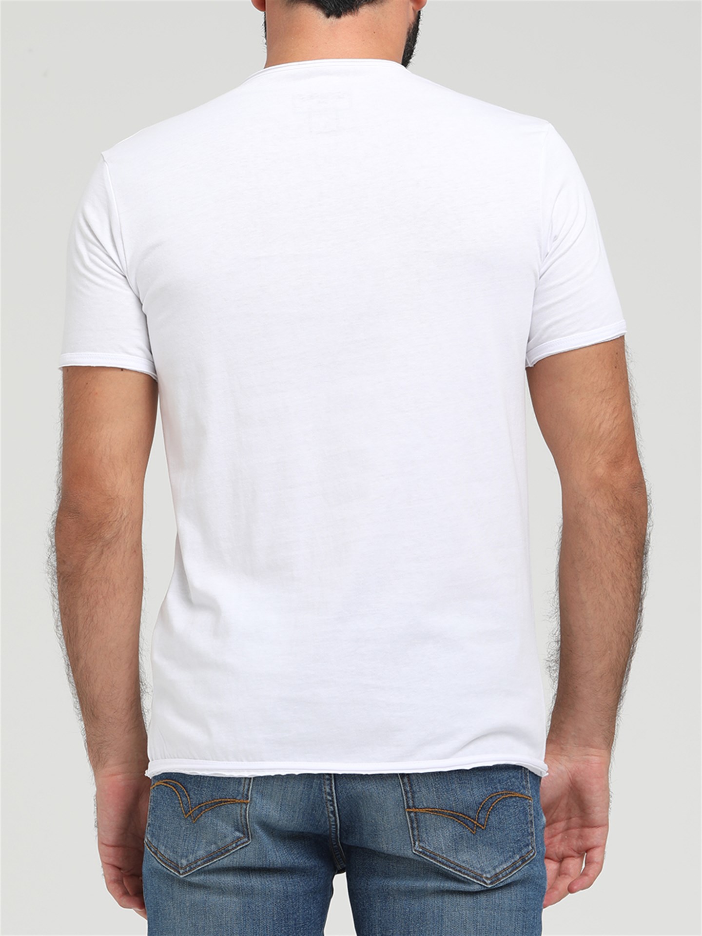 Lee Cooper Target Erkek V Yaka Patlı T-Shirt Siyah. 2