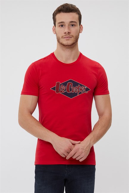 Logons Erkek O Yaka T-Shirt K.Kırmızı